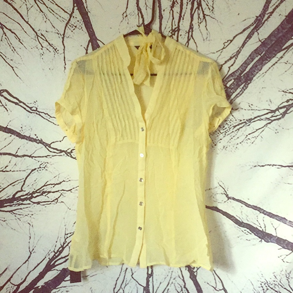 Express Yellow Ribbon Blouse